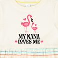 thumbnail image 4 of Inktastic Nana Loves Me Girl Flamingo Girls Baby Dress, 4 of 5