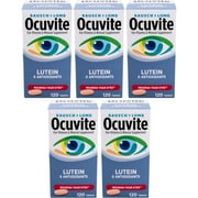 5 Pack - Bausch & Lomb Ocuvite Eye Vitamin & Mineral Supplement with Lutein 120 Ea