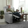 thumbnail image 4 of Lacoo Manual Wall Hugger Recliner with Massage, Taupe Microfiber, 4 of 12