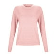 thumbnail image 4 of Dpytoraw Women's Casual Crew Neck Solid Color Pullover Sweater, 4 of 5