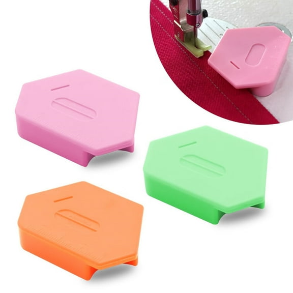 3PCS Magnetic Seam Guide for Sewing Machine,Multifunctional Polygonal Hemmer Guide with Scale,Universal Sewing Quilting Supplies Accessories Tools