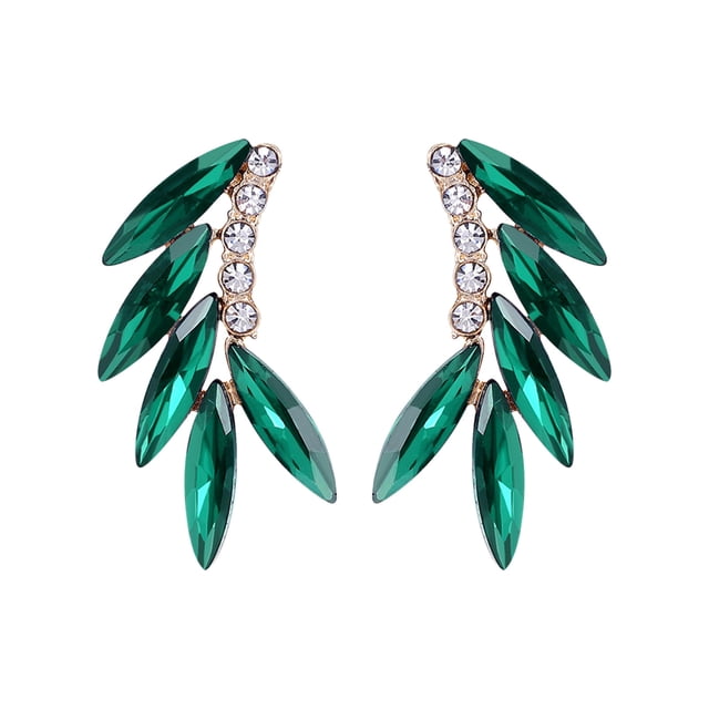 Xihbxyly Pendientes de Cristal, Elegantes Joyas con Diseño de Aro, Detalles Únicos de Diamantes de Imitación, Llamativos Accesorios de Moda, Glamour para Bodas y Fiestas, Un Regalo para Sus Momentos