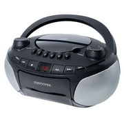 Memorex MX-BCCD50(K) AM/FM Top Loading CD and Cassette Player Blue | Portable Stereo with Programmable Memory, Auto-Stop Cassette Deck | Auxiliary Input, and Red LED Display (Black)