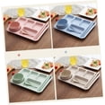 thumbnail image 2 of HUGFEGWE 1 Ensemble Plateau de Dîner Exquis Bol en Paille de Blé Plats de Riz Ensemble de Couverts Assiette de Section Alimentaire Assiette Compartimentée Assiette Compartimentée Plateau de Service pour Collations Assiettes à Lunch Assiettes Séparées Beige UA824-17530, 2 of 9