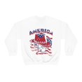 thumbnail image 2 of America Flag Cowboy Skull Unisex Heavy Blend™ Crewneck Sweatshirt, 2 of 9