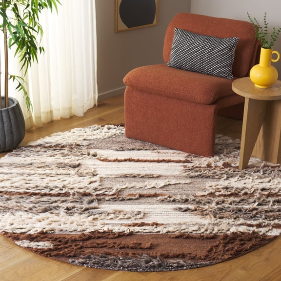 Safavieh Kenya Bijar Camouflage Area Rug, Gray/Brown, 6' x 6' Round