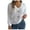 White, variant on Womens Sweaters Casual Lantern Long Sleeve V Neck Textured Fall Knit Pullover Loose Solid Button Tops
