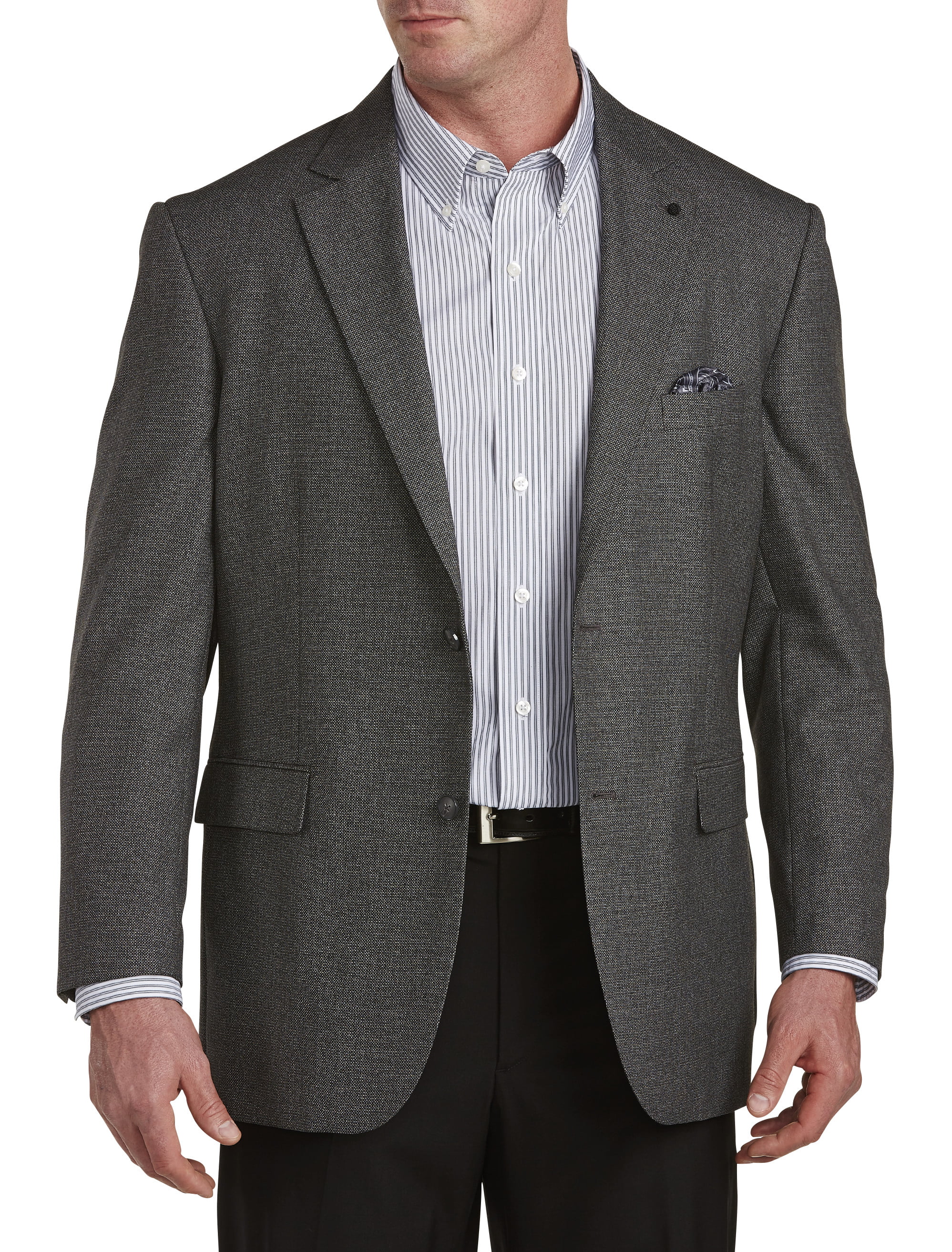 Oak Hill by DXL Big and Tall Jacket-Relaxer Seasonal Textured Solid Sport Coat 