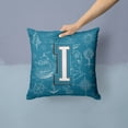 thumbnail image 2 of Carolines Treasures CJ2014-IPW1414 Letter I Sea Doodles Initial Alphabet Canvas Fabric Decorative Pillow 14Hx14W, 2 of 4