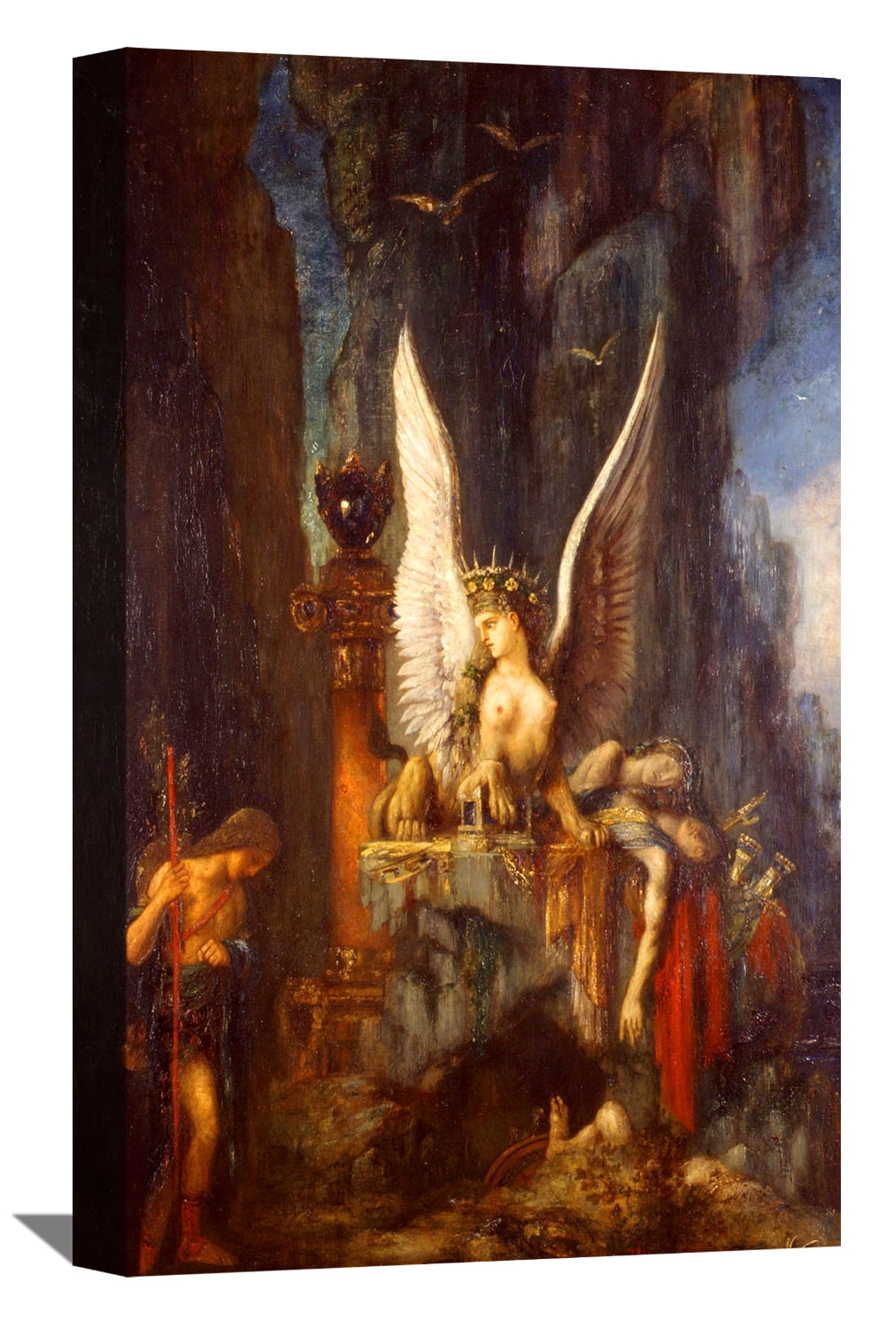 Gustave Moreau Painting Art Print Oedipus the Wayfarer Symbolism Canvas Art Framed Wall Art