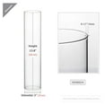 thumbnail image 2 of saney Candle Holder Sleeve, Wide 3", Height 14", Clear Glass Cylinder Candleholder, Chimney Tube, Open Ended Candle Shade, 6 Pieces Bulk, 2 of 8