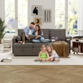 thumbnail image 7 of EastVita Reversible Sectional Sofa Couch - Pull Out Sleeper Bed - Built In Storage - Removable Cushion Covers - USB Type C Ports - L Shaped Design for Living Room - Gray, 7 of 7