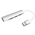 thumbnail image 2 of USB Splitter Computer Laptop Dock splitter; USB card reader Converter Alloy 1-drag-4 Computer Accessory, USB 3.0, Silver, 2 of 9