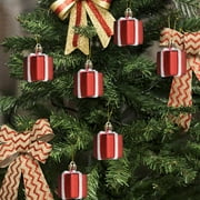 Decorative Gift Bags Painted Special Shaped 5cm 12pcs Christmas Tree Pendant Winter Lane Glitter Twigs Miniature Valentine Garland Battery Operated 9 Ft 90s Earrings Cake Toppers