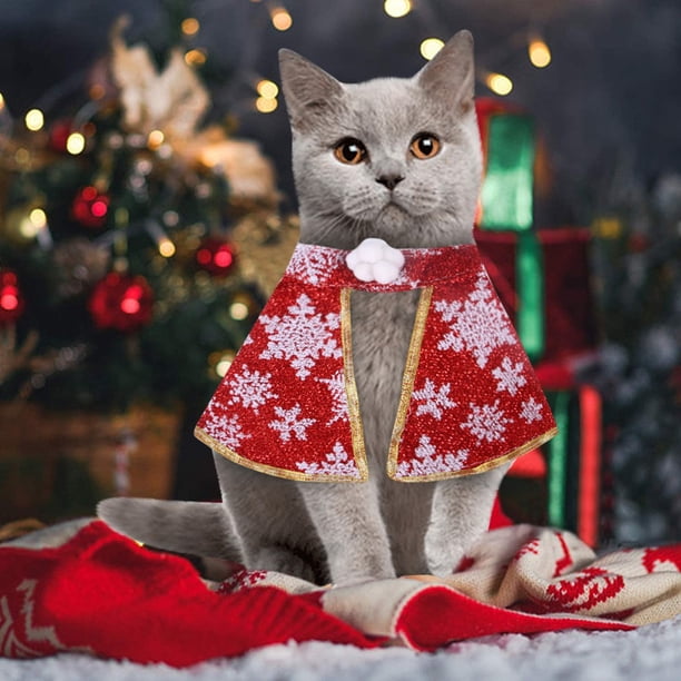 XWSHYW Ropa para Mascotas para Gatos Mascota Perro Navidad Divertido Vestir Ropa Capa