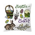 thumbnail image 2 of Qocolhg Happy Easter Throw Pillow Covers 18x18 Inch Bunny Egg Spring Floral Decorative Holiday Party Cushion Cases for Sofa Couch, Easter Decorations for Home, 2 of 6