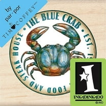 Inkadinkado Tim Coffey Wood Stamp, The Blue Crab