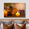 thumbnail image 3 of wall26 Canvas Print Wall Art Zen Pilates Tropical Plant Massage Stone Candles Yoga Nature Photography Realism Rustic Scenic Landscape Colorful Relax/Calm for Living Room, Bedroom, Bathroom - 32", 3 of 5
