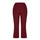 thumbnail image 5 of TaTaai Women Summer High Waist Solid Color Slim Yoga Capri Leggings Stretchy Material Ladies Workout Exercise Weekend Outdoor Wear Non-See-Through No Fading Soft Stylish Pants Gift, 5 of 7