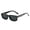 Bk Full Grey, variant on Retro Square Sunglasses Acetate Pin Temple UV400 Protection Frosted Transparent Fashion Shades
