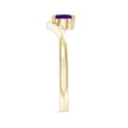 thumbnail image 3 of ANGARA Natural East-West Pear Amethyst Wave Shank Solitaire Ring in 14K Yellow Gold for Women (Size-7x5mm) | February Birthstone, Birthday, Anniversary, Jewelry Gift for Women | Natural Amethyst Ring, 3 of 10