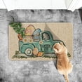 thumbnail image 3 of Felpudo decorativo con forma de conejo de Pascua, para interior y exterior, con diseño de flores y camión, para pasillo, 3 of 6