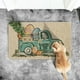 thumbnail image 5 of Felpudo decorativo con forma de conejo de Pascua, para interior y exterior, con diseño de flores y camión, para pasillo, 5 of 6