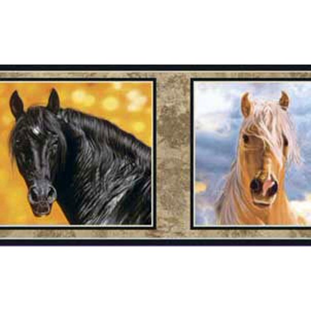 878569 Framed Horses Wallpaper Border Walmart Com Walmart Com