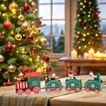 thumbnail image 7 of 8.6 Inch Christmas Desktop Decoration Set, Wooden Train Figurines Waterproof Rustic Tabletop Decor, Festive Multicolor Ornament for Home Office Bookshelf, Ideal Holiday Housewarming Gift, 7 of 7