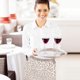 thumbnail image 4 of Medio delantal de cocina para mujer, estilo coreano, media cintura, fino, transpirable, con flores, 4 of 5