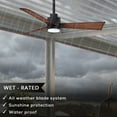 thumbnail image 2 of Matthews Fan Company AKLK-BK-WN-72 Alessandra 72” Matte Black Ceiling Fan with 3 Walnut Blades, Integrated LED Light Kit, Remote Control, Indoor/Outdoor Wet Rated, 2 of 6
