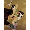 thumbnail image 2 of Morita, Haruyo 19x24 White Modern Wood Framed Museum Art Print Titled - Dance of the Cranes, 2 of 4