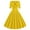 Yellow, variant on UYISJ Women's V Neck Wrap High Waist Solid Retro 40s 50s 60s Vintage Rockabilly Dress A-Line Swing Tea Cocktail Party Dress RedXXL