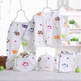 thumbnail image 2 of CAUYDY Newborn Boys Outfits Baby Clothing for Girls Infant Sleepers Long Sleeve Top Hat Two Pants Bib 5PCS Cute Set for Unisex Preemie Fall Winter Spring Sizes One Size,D, 2 of 2