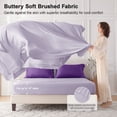thumbnail image 4 of Sasttie 7 Pieces Full Comforter Set, Reversible Bed in a Bag, All Season Bedding Set with Comforter, Flat Sheet, Fitted Sheet, Pillowcases & Shams, Purple & Lavender, 4 of 10