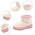 thumbnail image 5 of Toddler Kids Platform Snow Boots for Boys Girls Fleece Lined Non Slip Outdoor Hiking Boot Comfortable Wide Calf Winter BootsPink Size 1 Big Kids, 5 of 6