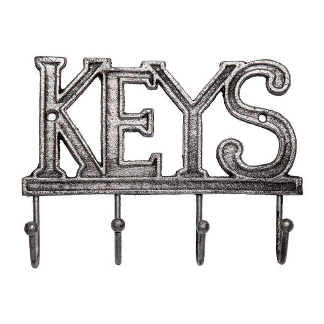 Wall Mounted Key Holder Key Holder “Keys” 4 Key Hooks Rack 