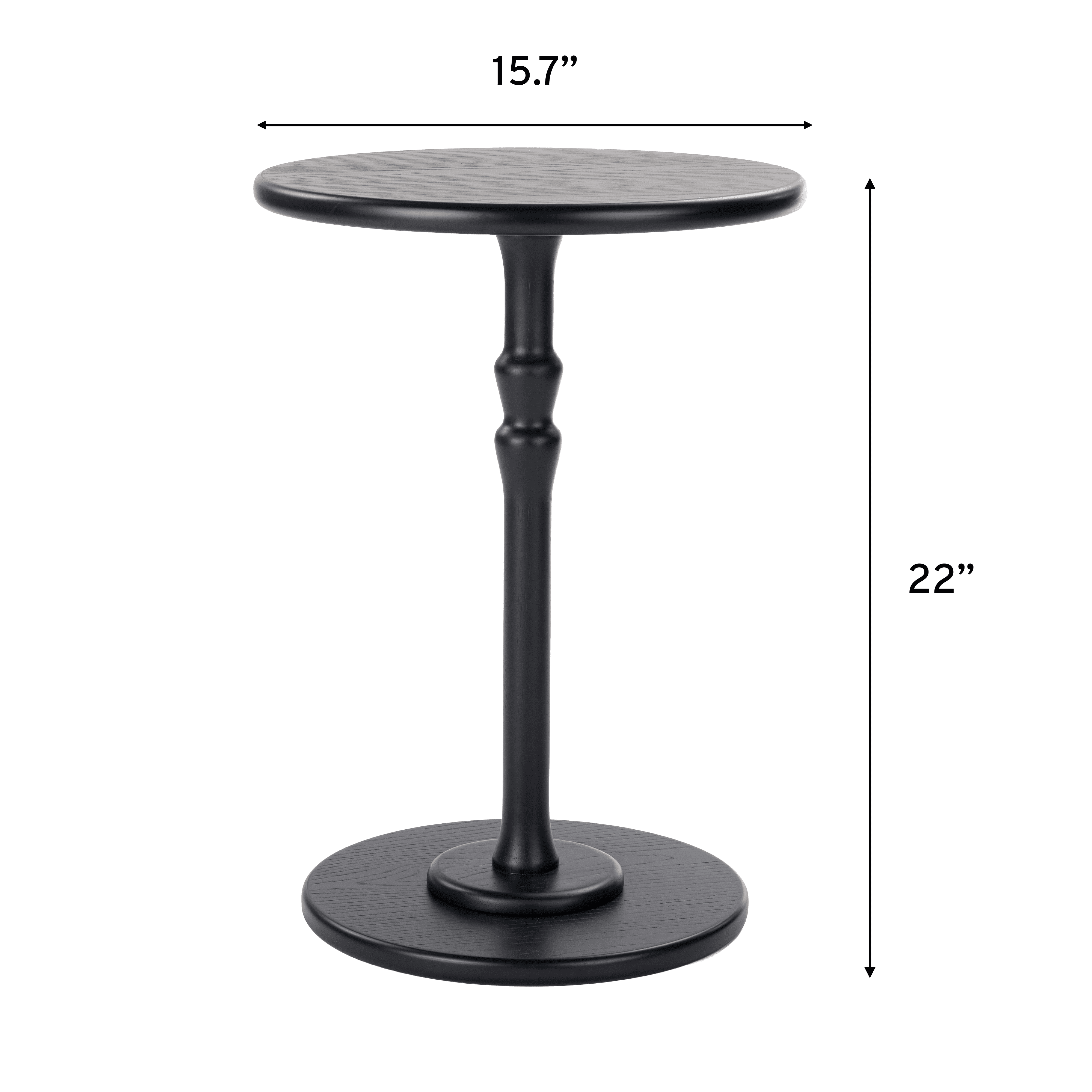 Mainstays Round Pedestal Drink Table, Black