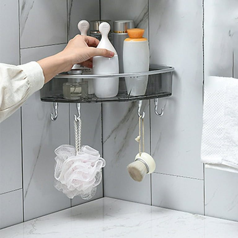 Shower Caddy Wall-mounted Shower Shelf Multifunctional Waterproof Shower  Organizer with Towel Bar Hooks No Drilling Shower Storage Rack Bathroom