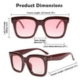 thumbnail image 3 of FEISEDY Vintage Women Butterfly Sunglasses Designer Luxury Square Gradient Sun Glasses Shades B2486, 3 of 6