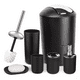 thumbnail image 1 of Juego De Accesorios De Baño De 6 Pzs, Artículos De Tocado Negro, 1 of 5