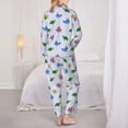thumbnail image 6 of Wukai Sea Turtle Whale Print Women's Pajama Set - Soft Long Sleeve Sleepwear for Comfort and Style-Small, 6 of 9