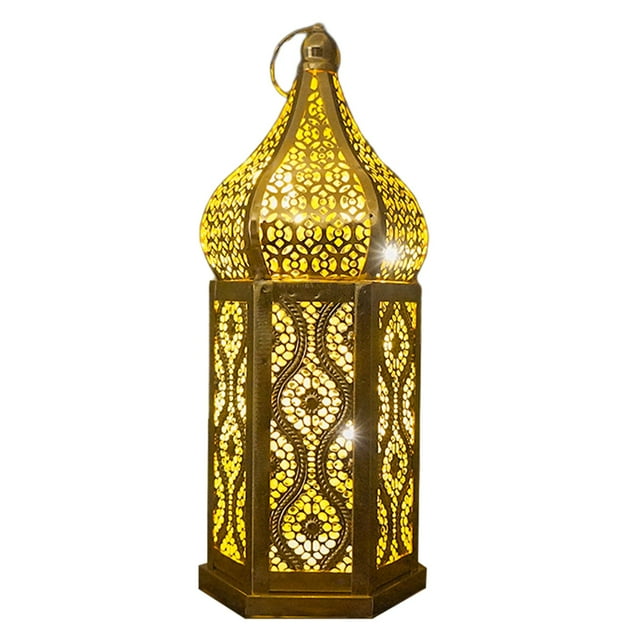 TISHITA Candlestick Lantern Night Light Landscape Portable Atmosphere Hanging Metal Cage Small
