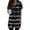 Black, variant on Women's Plus Size Long Shirts for Legging Oversized Tunic Tops with Pockets Short Sleeve V-Neck T-Shirts Summer Striped Print Long Tops