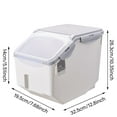 thumbnail image 2 of Hbdhejl Ingredient Storage 20L Dispenser Attachable Casters And Airtight Lid Dog Pet Food Storage Container Pp Material Kitchen Rice Cereal Flour, 2 of 7