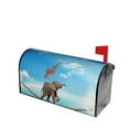 thumbnail image 2 of Bingfone Elephant Giraffe Overcomes Fear By Walking On High Rope Magnetic Mailbox Cover Standard Size For Garden Yard Outdoor Decorations-21x18 In, 2 of 7