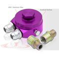 thumbnail image 3 of Universal M20 x 1.5 Car Oil Filter Cooler Sandwich Relocator Adapter Plate Bypass Kit + Cap (Anodized Purple) Aluminum Alloy 10AN Fitting, 3 of 4