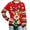 Red, variant on JOYIN Light Up Ugly Christmas Sweaters for Women 2023,Christmas Sweater, LED Reindeer Ugly Christmas Sweater