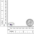 thumbnail image 4 of Gem Stone King 925 Sterling Silver Purple Amethyst and White Topaz Bypass Ring for Women (0.82 Cttw, Gemstone February Birthstone, Round 4MM, Available in Size 5, 6, 7, 8, 9), 4 of 4