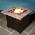 thumbnail image 7 of Endless Summer, The Mason, Square 30" Outdoor Propane Fire Pit, Includes Black Fire Glass, Matching Table Insert, & Protective Cover, 7 of 7